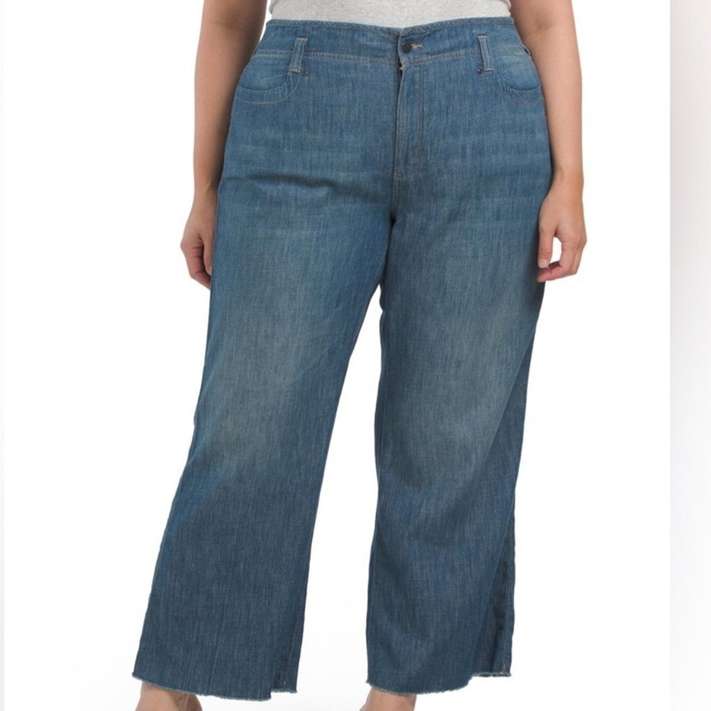 NYDJ Teresa Wide Leg Denim Hollywood Fantasy Blue Jeans Womens 16W NWT